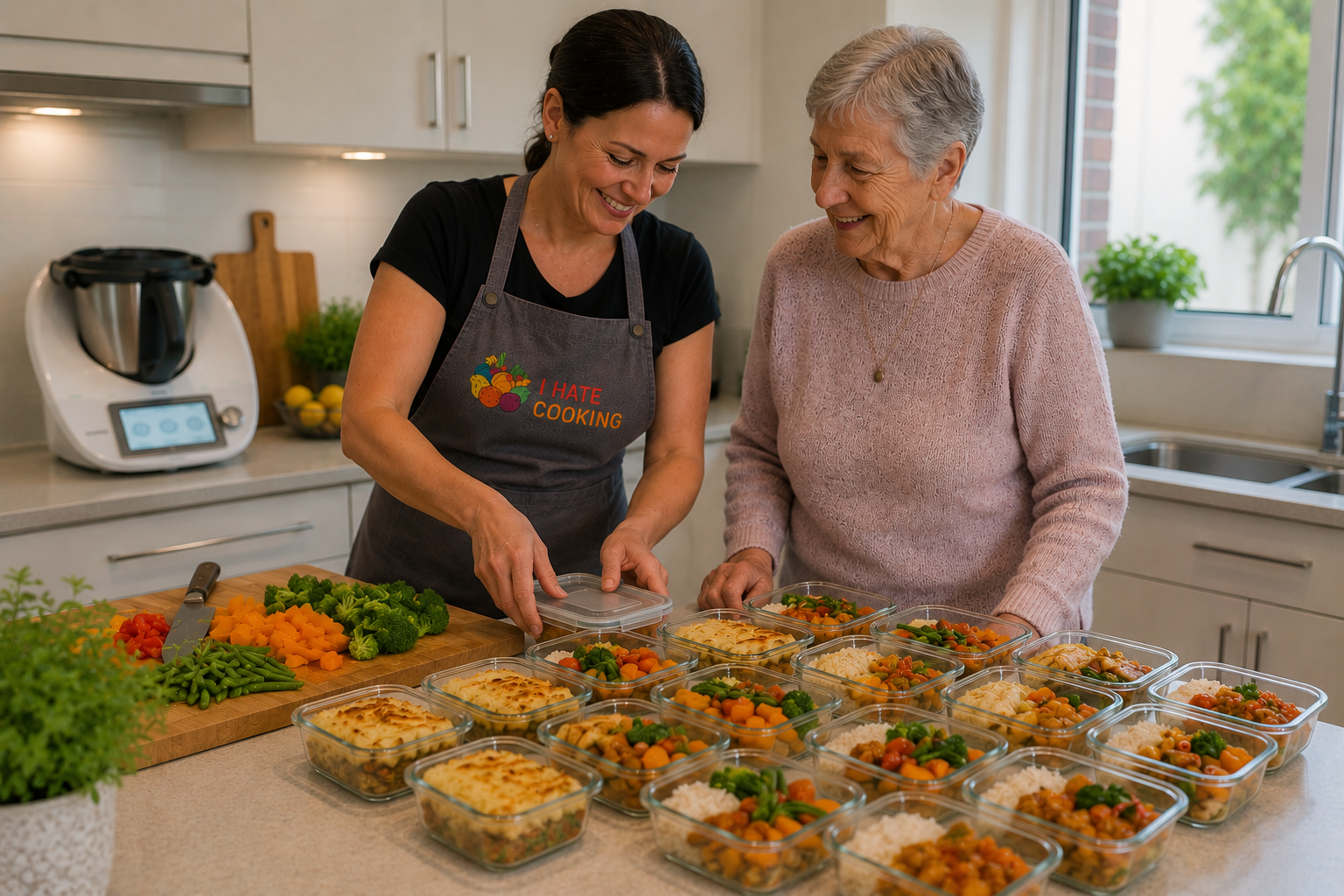Cook preparing fresh food in a home kitchen